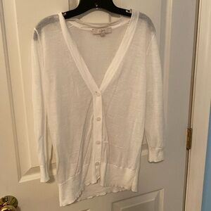 White Lightweight Cardigan